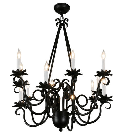 Caleb 12 Light 32" Wide Taper Candle Style Chandelier