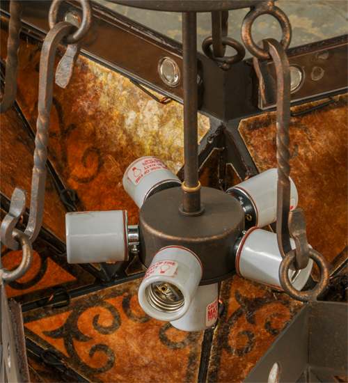 Star 6 Light 36" Wide Semi-Flush Ceiling Fixture