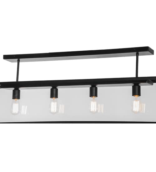 Affinity 4 Light 47" Wide Semi-Flush Ceiling Fixture - Solar Black Finish