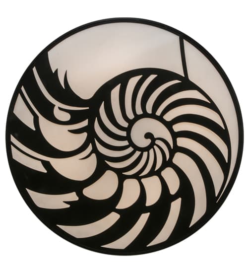 Nautilus 10 Light 60" Wide Flush Mount Drum Ceiling Fixture - Textured Black Finish