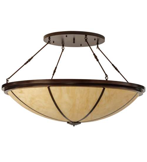 Commerce 8 Light 72" Wide Semi-Flush Bowl Ceiling Fixture - Copper Vein Finish