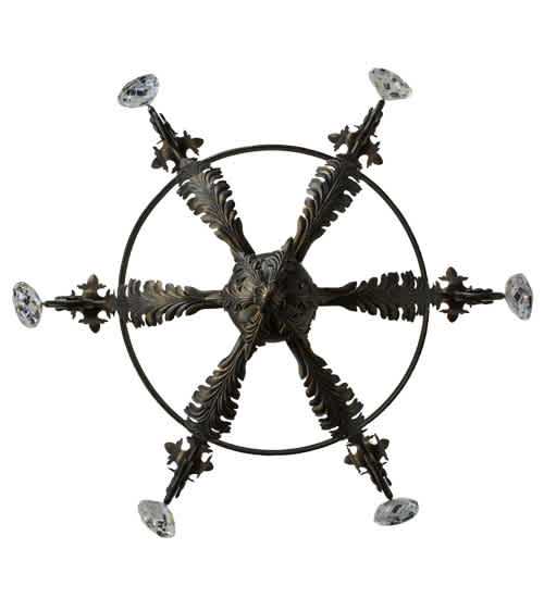 Antonia 6 Light 26" Wide Crystal Candle Style Chandelier