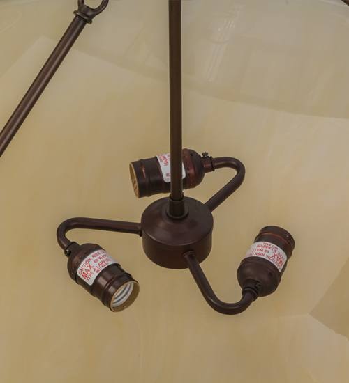 Dionne 3 Light 30" Wide Semi-Flush Bowl Ceiling Fixture - Mahogany Bronze Finish