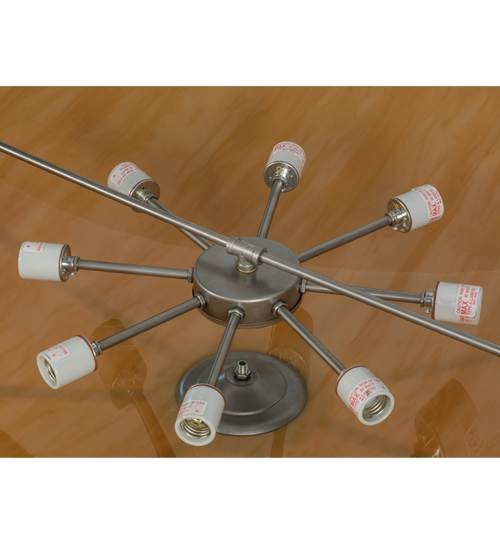 Commerce 8 Light 48" Wide Semi-Flush Bowl Ceiling Fixture - Nickel Finish