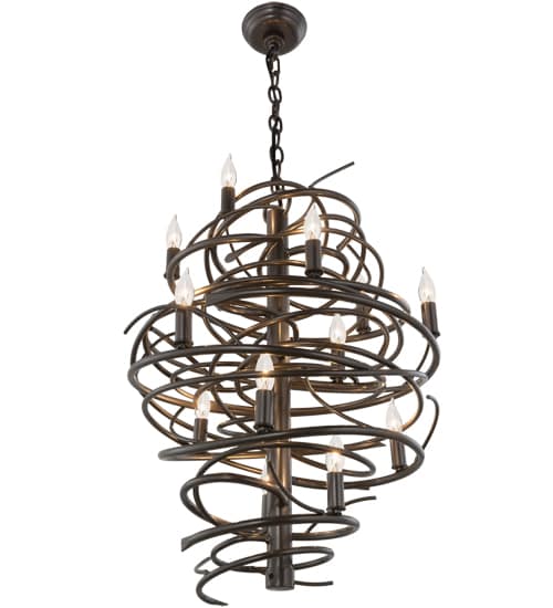 Cyclone 13 Light 20" Wide Taper Candle Pendant