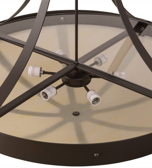Urban 6 Light 36" Wide Semi-Flush Bowl Ceiling Fixture - Timeless Bronze Finish