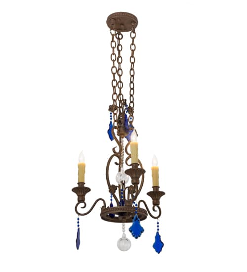 Peak 3 Light 18" Wide Taper Candle Multi Light Pendant