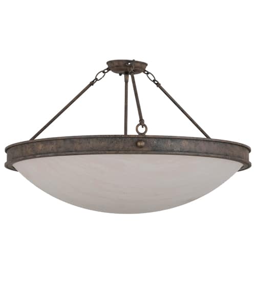 Dionne 3 Light 30" Wide Semi-Flush Bowl Ceiling Fixture - Antiquity Finish
