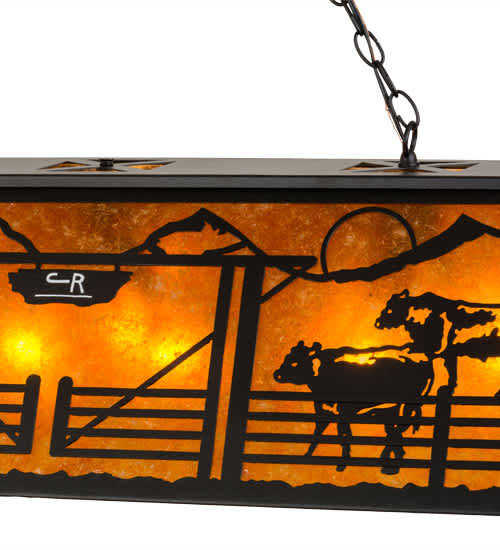 Personalized 9 Light 17" Wide Linear Pendant