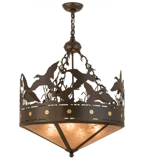 Ducks in Flight 4 Light 24" Wide Pendant