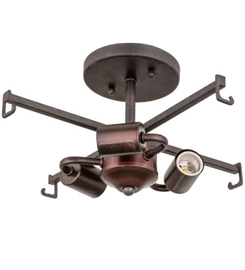 Radha 3 Light 16" Wide Semi-Flush Drum Ceiling Fixture