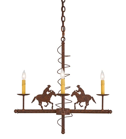 Cowboy 4 Light 26" Wide Taper Candle Style Chandelier