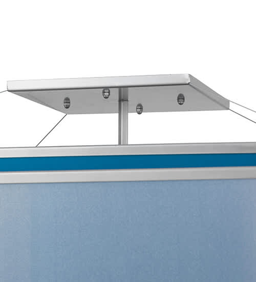 Quadrato Umador 4 Light 51" Wide Semi-Flush Square Ceiling Fixture - Nickel Finish