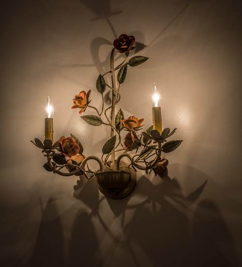 Symphony Rose 2 Light 18" Tall Wall Sconce