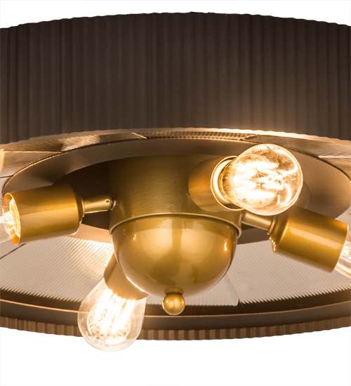 Tennessee 4 Light 24" Wide Semi-Flush Ceiling Fixture