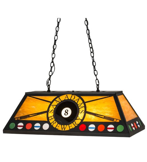 Personalized 9 Light 17" Wide Billiard Linear Pendant