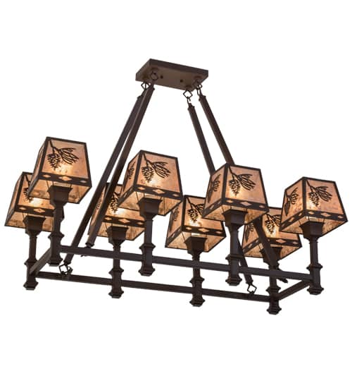Balsam Pine 8 Light 18" Wide Linear Chandelier
