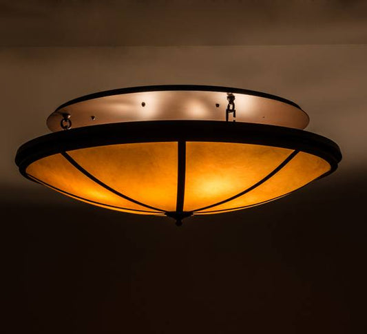 Commerce 8 Light 48" Wide Semi-Flush Bowl Ceiling Fixture - Cafe-Noir Finish
