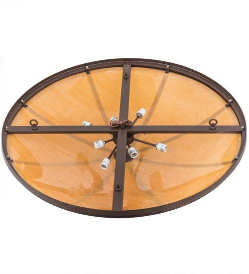 Commerce 8 Light 48" Wide Semi-Flush Bowl Ceiling Fixture - Cafe-Noir Finish