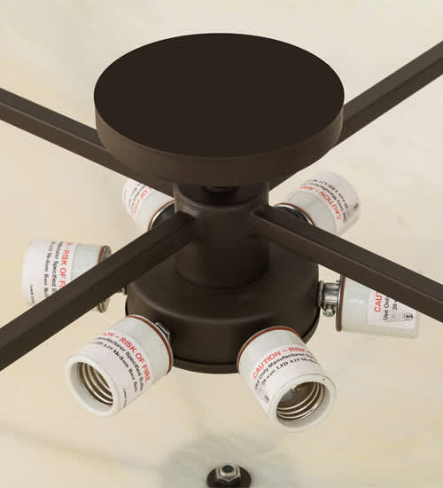 Dominga 6 Light 30" Wide Flush Mount Bowl Ceiling Fixture - Oil Rubbed Bronze Finish