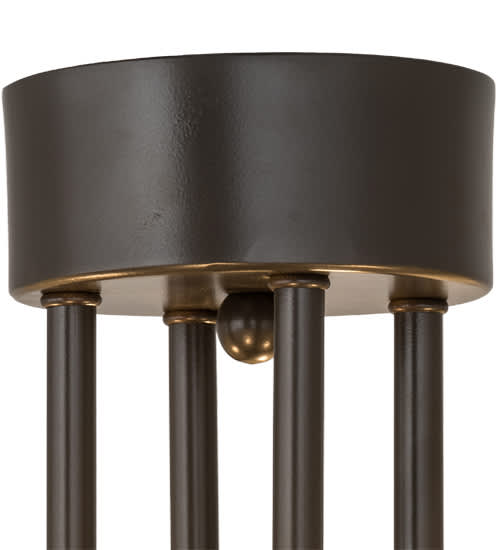 Cilindro 4 Light 24" Wide Semi-Flush Drum Ceiling Fixture with Beige Idalight Shade - Timeless Bronze Finish