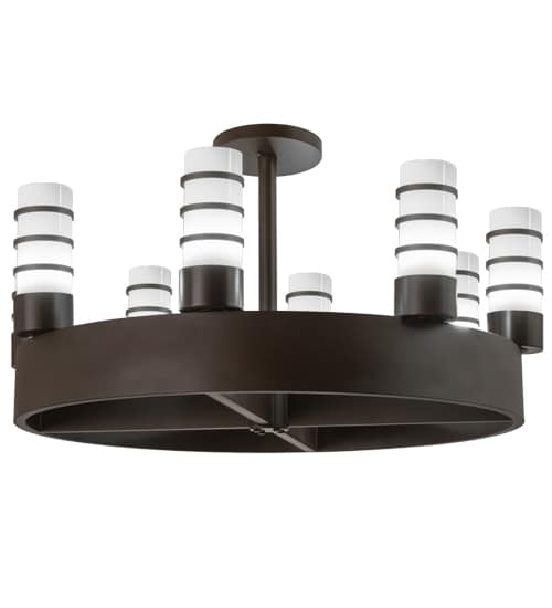 Molle Cilindro 8 Light 48" Wide Semi-flush Ceiling Fixture
