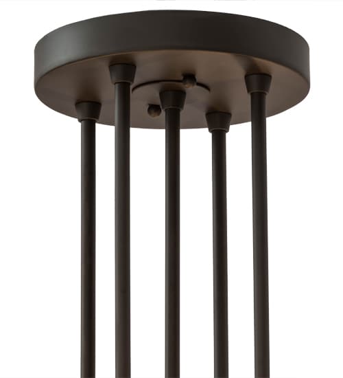 Mountain Pine 4 Light 36" Wide Semi-Flush Drum Ceiling Fixture - Oil Rubbed Bronze Finish