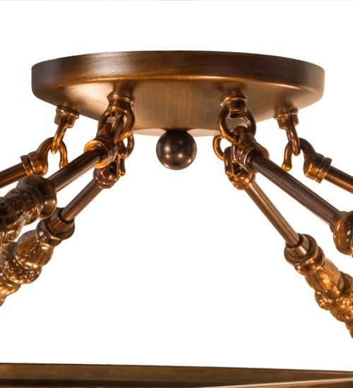 Commerce 4 Light 31" Wide Semi-Flush Bowl Ceiling Fixture - Vintage Copper Finish