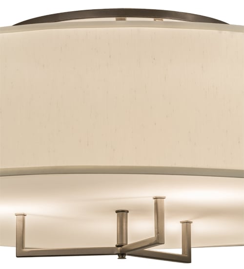 Cilindro Bahn 4 Light 36" Wide Semi-Flush Drum Ceiling Fixture