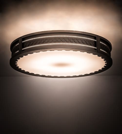 Cilindro Circleline 8 Light 42" Wide Semi-Flush Drum Ceiling Fixture