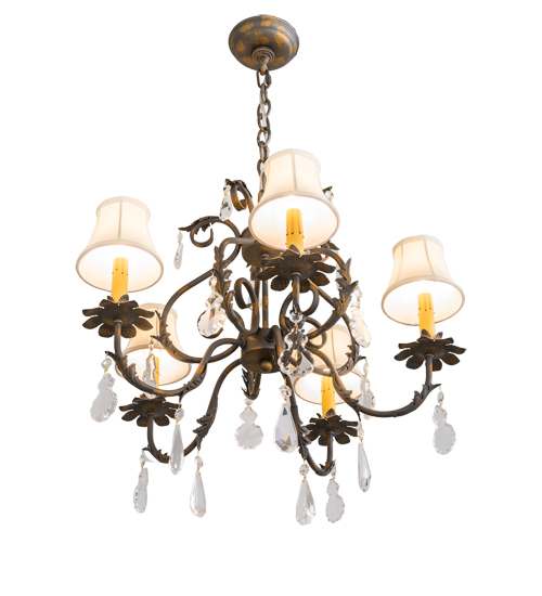 Chantilly 5 Light 25" Wide Crystal Chandelier