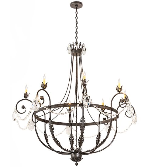 Antonia 8 Light 58" Wide Crystal Candle Style Chandelier