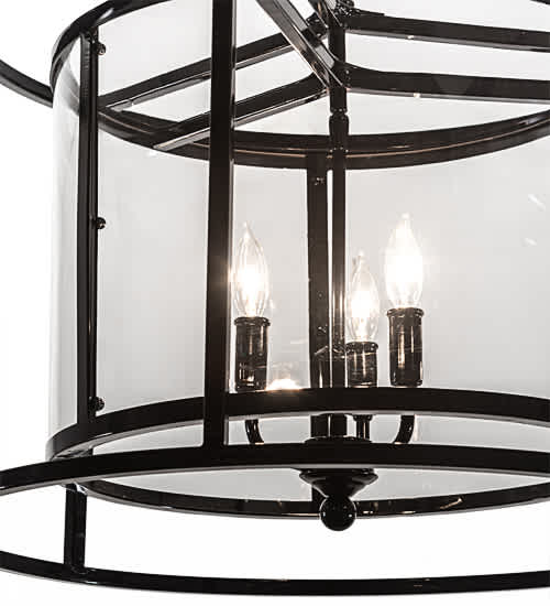 3 Light 22" Wide Taper Candle Pendant