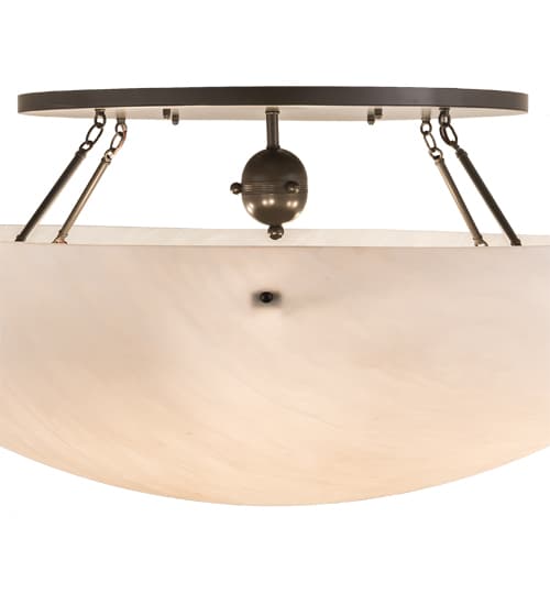 Artesia 12 Light 60" Wide Semi-Flush Bowl Ceiling Fixture - Timeless Bronze Finish