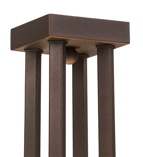 T Mission 8 Light 34" Wide Semi-Flush Ceiling Fixture - Mahogany Bronze Finish