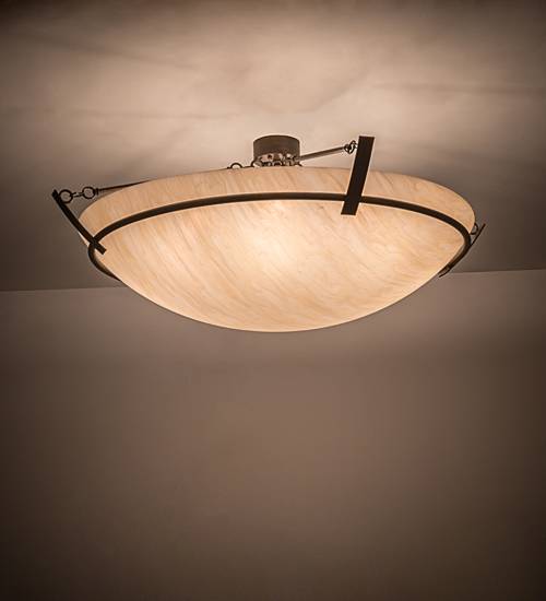 Covina 8 Light 48" Wide Semi-Flush Bowl Ceiling Fixture