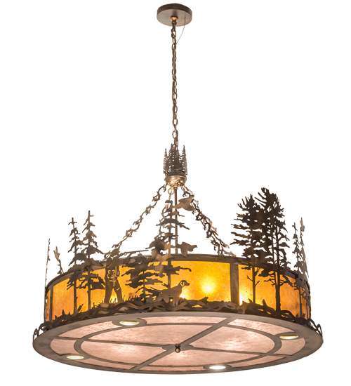 8 Light 50" Wide Abstract Pendant