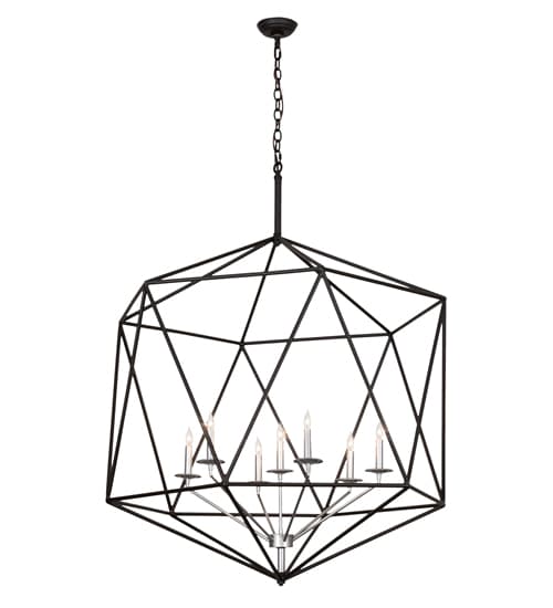7 Light 42" Wide Taper Candle Pendant