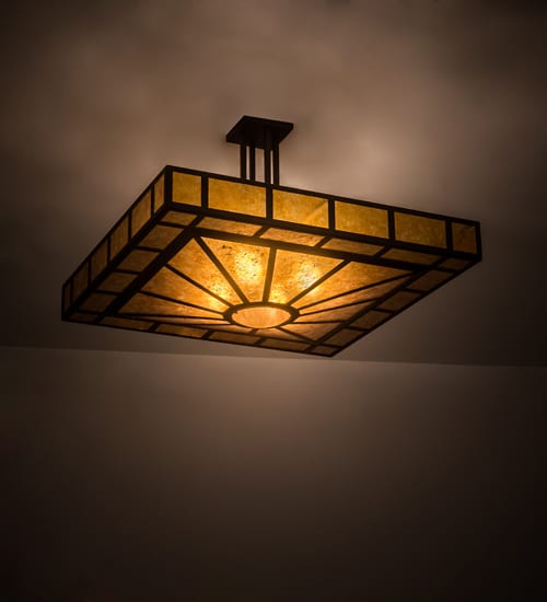 Mission Prime 4 Light 43" Wide Semi-Flush Square Ceiling Fixture