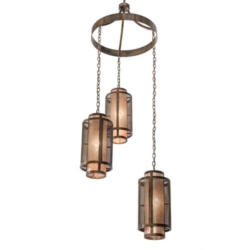 Cilindro 3 Light 32" Wide Ring Chandelier