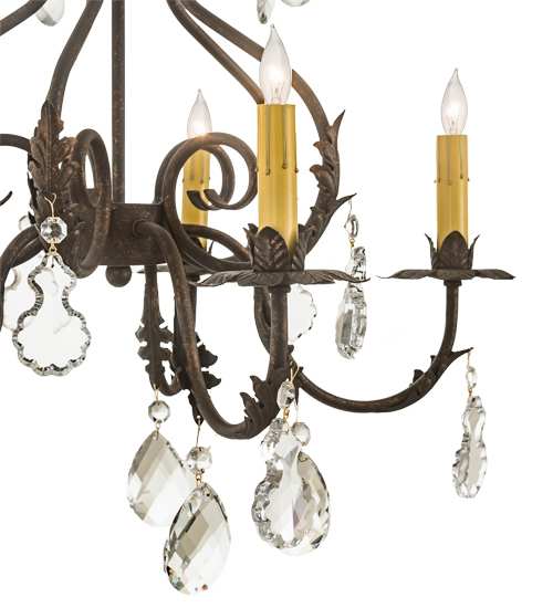 Chantilly 5 Light 24" Wide Crystal Candle Style Chandelier