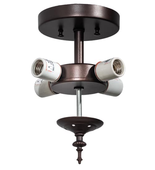 Vincent Honeycomb 4 Light 21" Wide Semi-Flush Bowl Ceiling Fixture with Clear, Frosted Glass Shade - Mahogany Bronze Finish