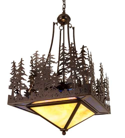 4 Light 28" Wide Abstract Pendant