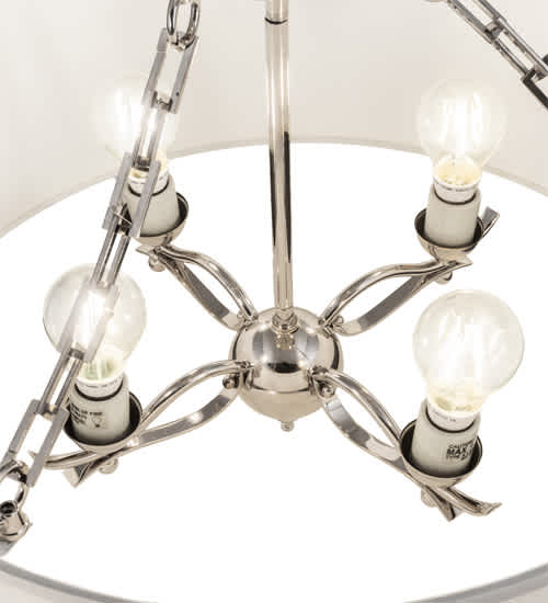 Cilindro 4 Light 24" Wide Semi-Flush Drum Ceiling Fixture - Polished Nickel Finish