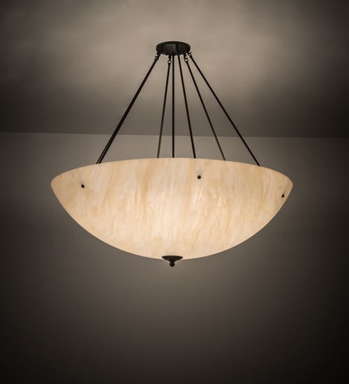 Madison 8 Light 48" Wide Semi-Flush Bowl Ceiling Fixture - Timeless Bronze Finish
