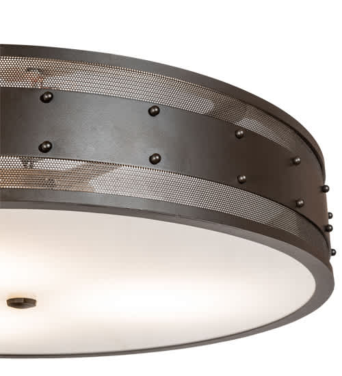 Nolan 3 Light 30" Wide Flush Mount Drum Ceiling Fixture