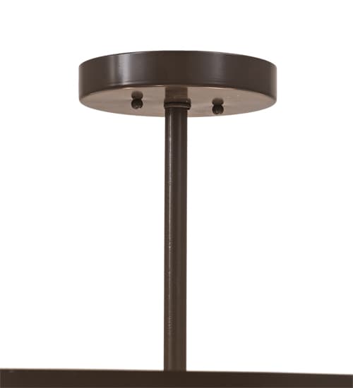 Cilindro Barnabas 6 Light 36" Wide Semi-Flush Drum Ceiling Fixture with Beige Textrene Shade - Timeless Bronze Finish