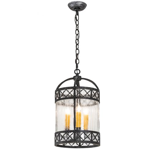 3 Light 12" Wide Taper Candle Pendant