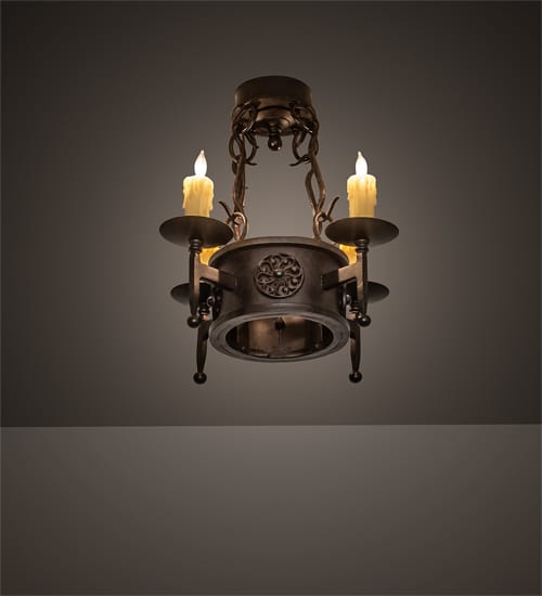 Lorenzo 4 Light 18" Wide Semi-Flush Ceiling Fixture