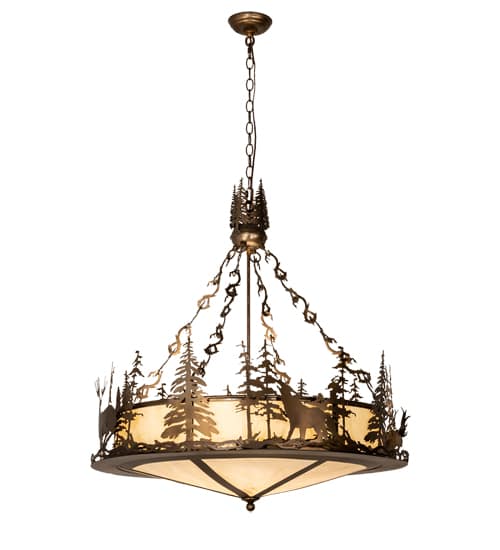 4 Light 34" Wide Abstract Pendant